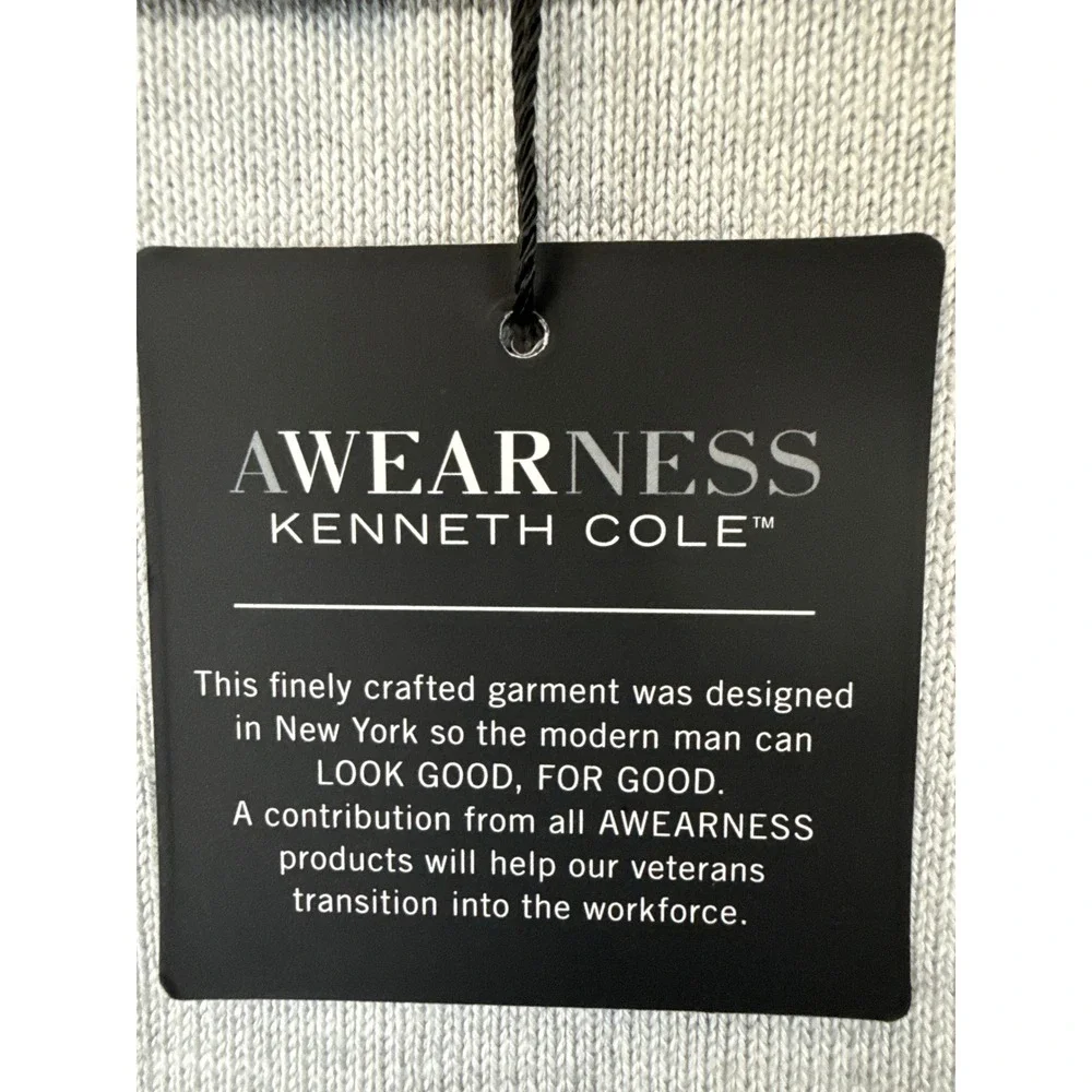 NWT Awearness Kenneth Cole Sweater Men XL Black NEW Slim Fit Colorblock Academia